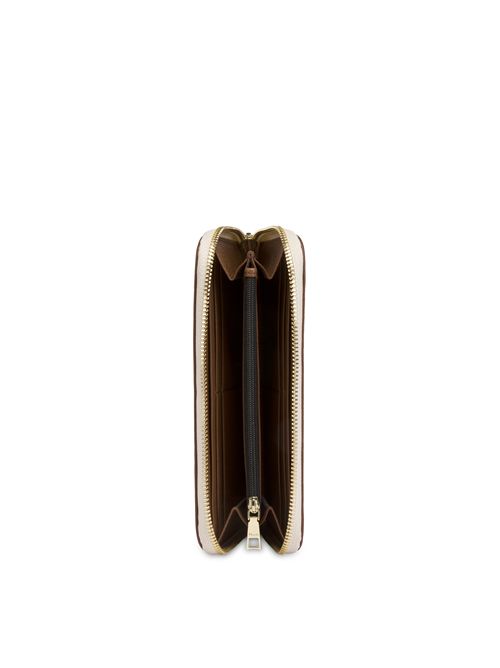 Portafoglio Zip Around Heritage Logo Classic Avorio/marrone POLLINI | TE9001PP02Q11/10C